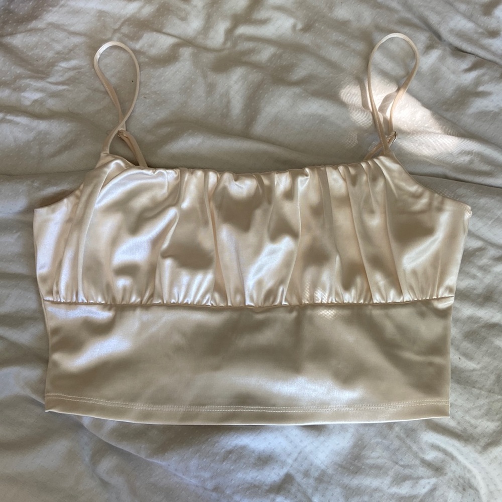 💋2 for $15💋ruched pearl cropped cami